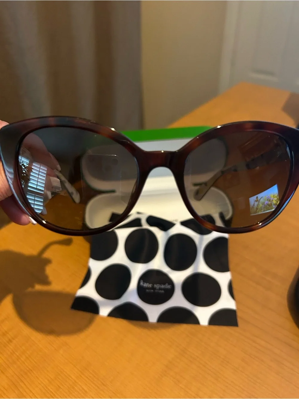 🕶️ Kate Spade Amberlee/S Cat Eye Sunglasses – Beige Havana NEW
